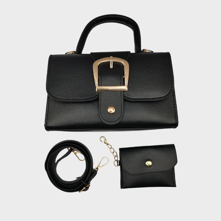 Set de bolso y cartera de cuero vegano lujoso