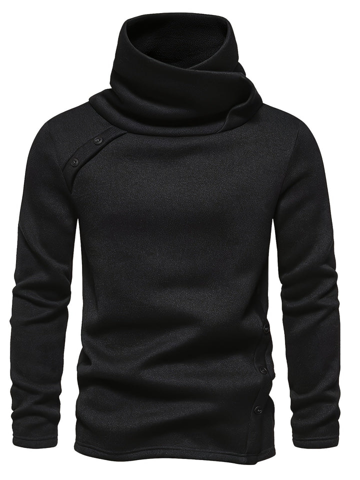 Nash | Herren Pullover mit Slouchy Kragen und Knöpfen