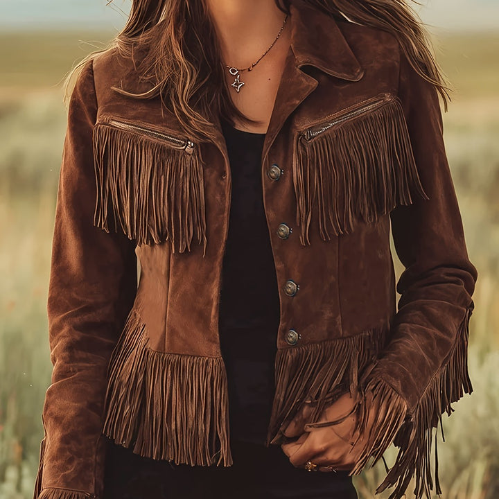 Cassia | Damen Westernjacke mit Fransen