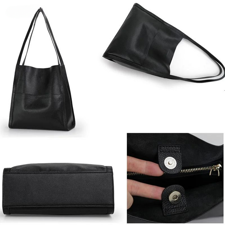 Women's handbag made of vegan leather – Classic shoulder bag for everyday & office use