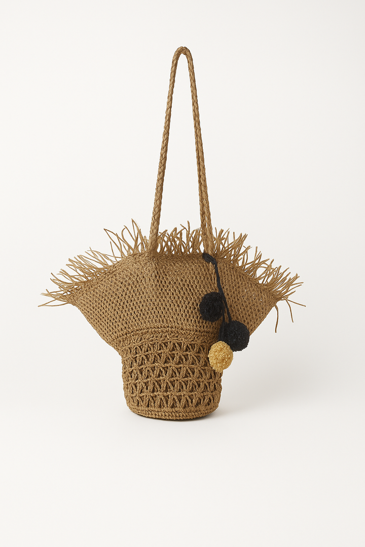 Large Straw Bag Women – Handmade Beach Bag Summer Shopper