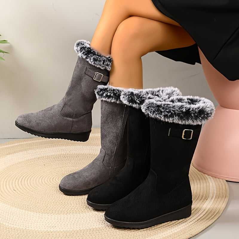 Katherine | Damen Winterstiefel mit Kunstfellbesatz