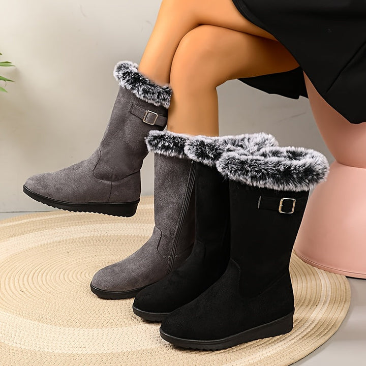 Katherine | Damen Winterstiefel mit Kunstfellbesatz