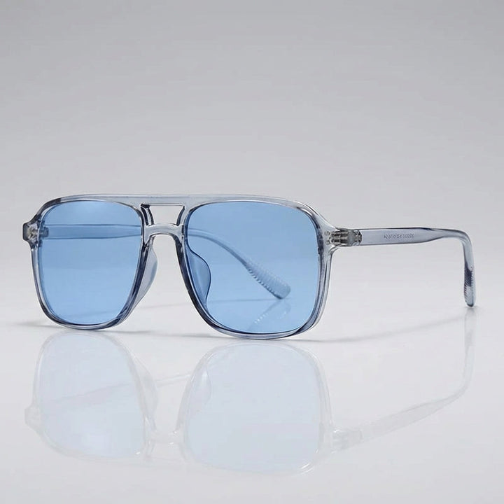 Oversized Retro Square Aviator Sunglasses – Stylish UV Protection Glasses