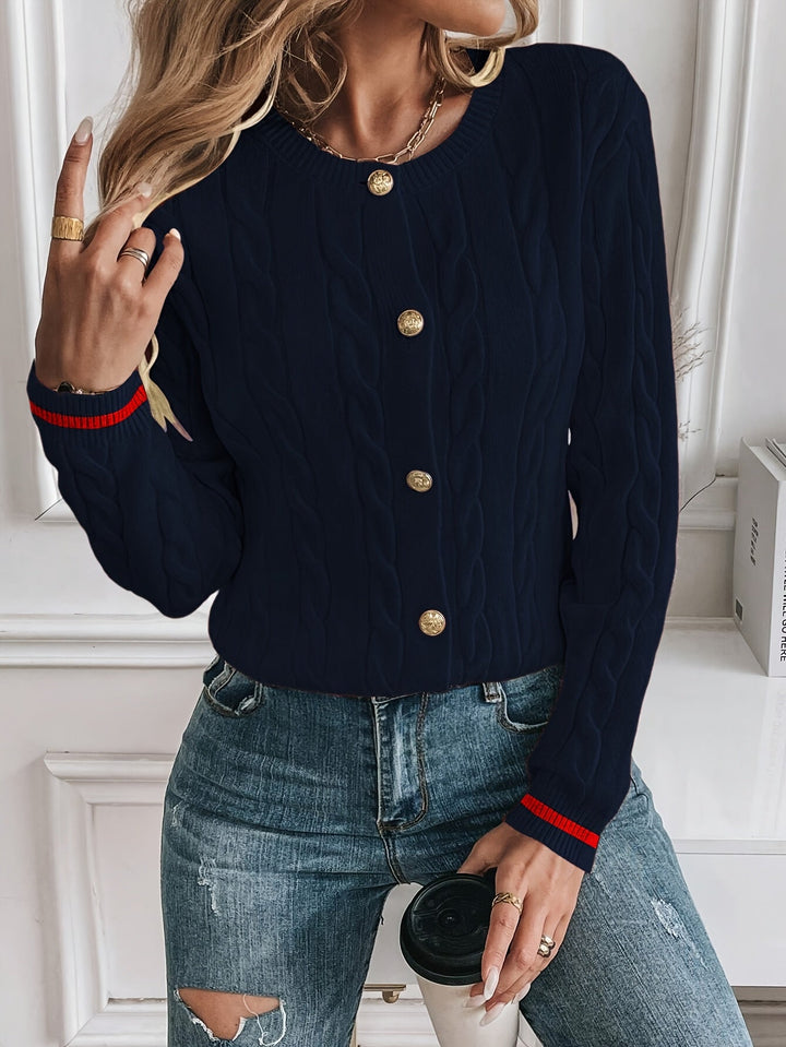 Claire | Damen Strickjacke Zopfmuster