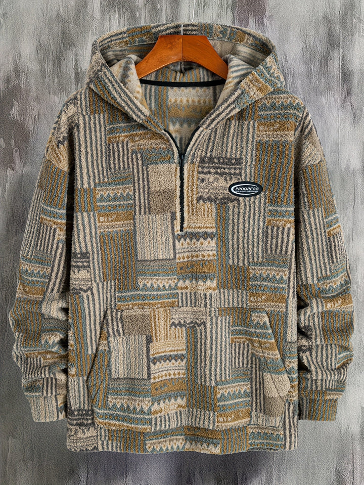 Malcolm | Herren Half-Zip Pullover gemustert