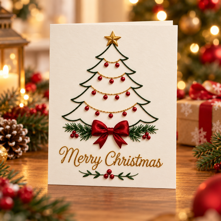 Stitchmas | Weihnachts-Stickset mit vorgedrucktem Muster