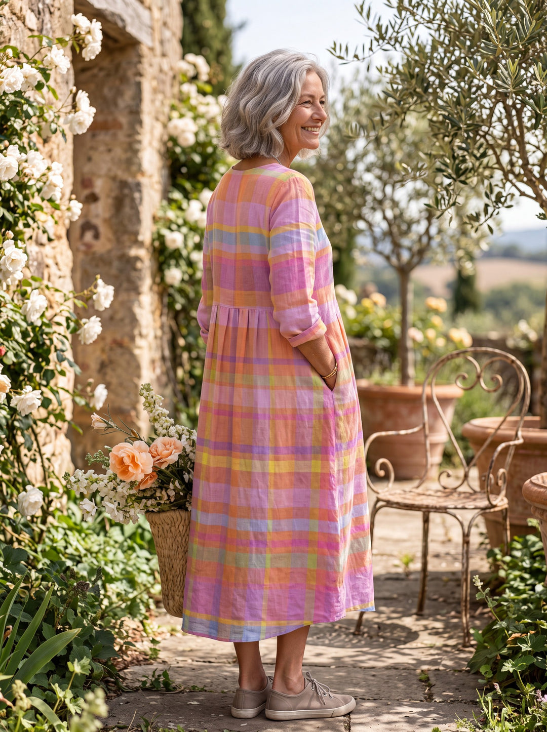 Zara Kleid Garten Seite