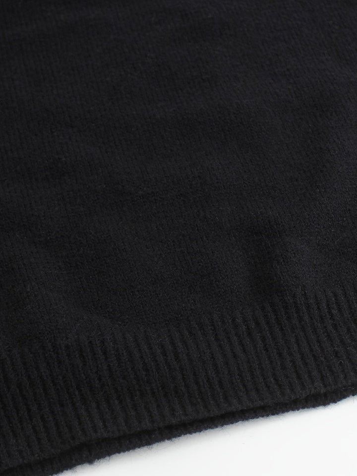 Lydia | Damen Rippstrick Pullover mit gestreiften Bündchen