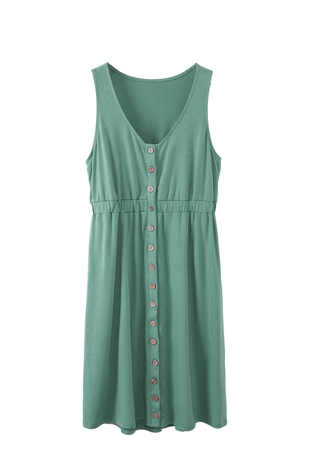 Armelloses Mini Dress Tencel - Modal High Waist Draped Detail