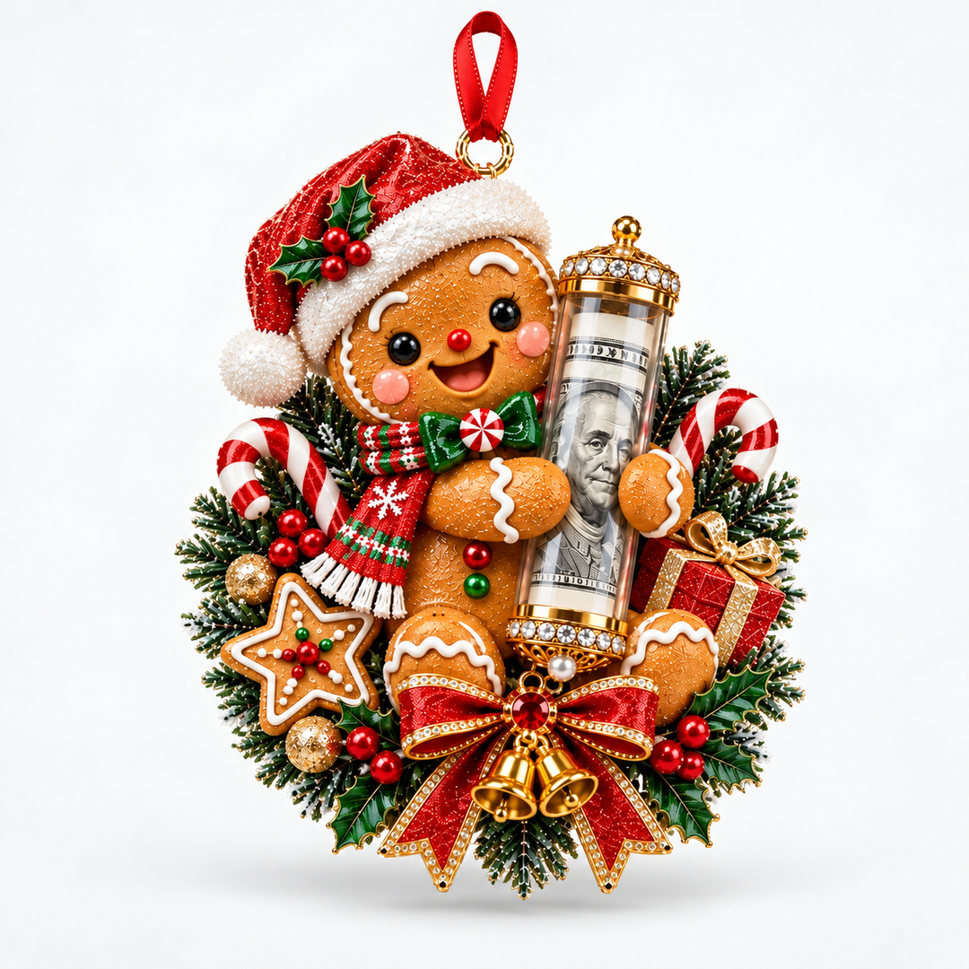 Merrymitts | Plüsch-Weihnachtsornament mit Geldfach