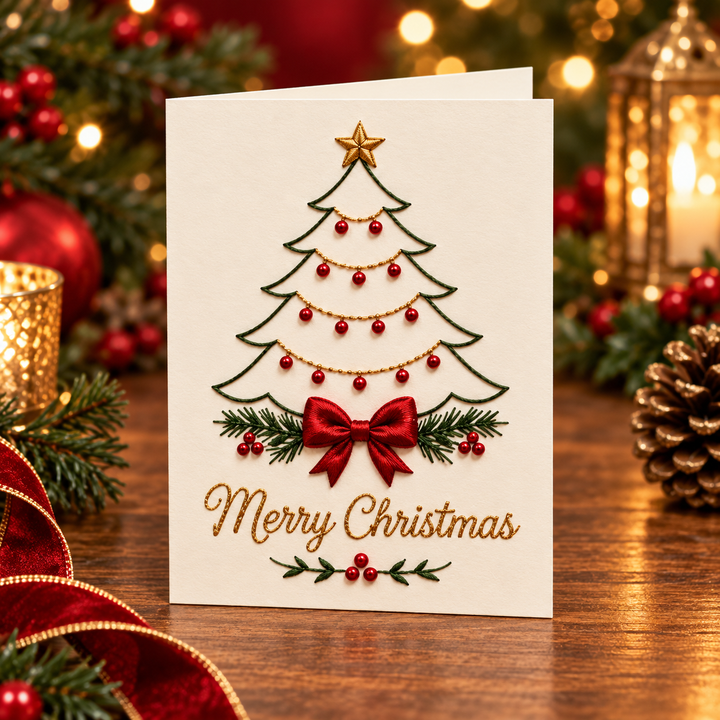 Stitchmas | Weihnachts-Stickset mit vorgedrucktem Muster
