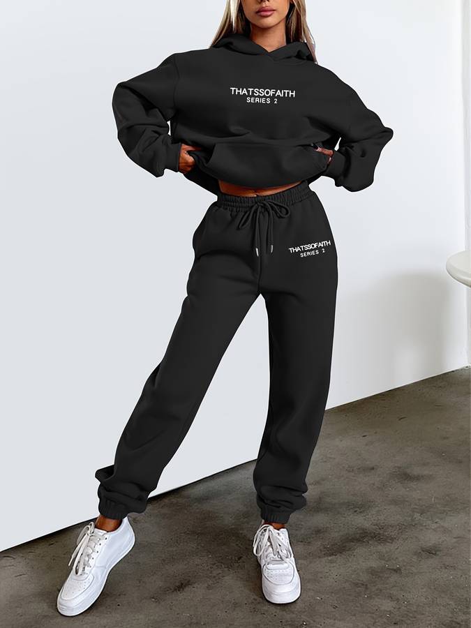 Ensemble de jogging pour femmes 2 pièces - Survêtement confortable pour les loisirs