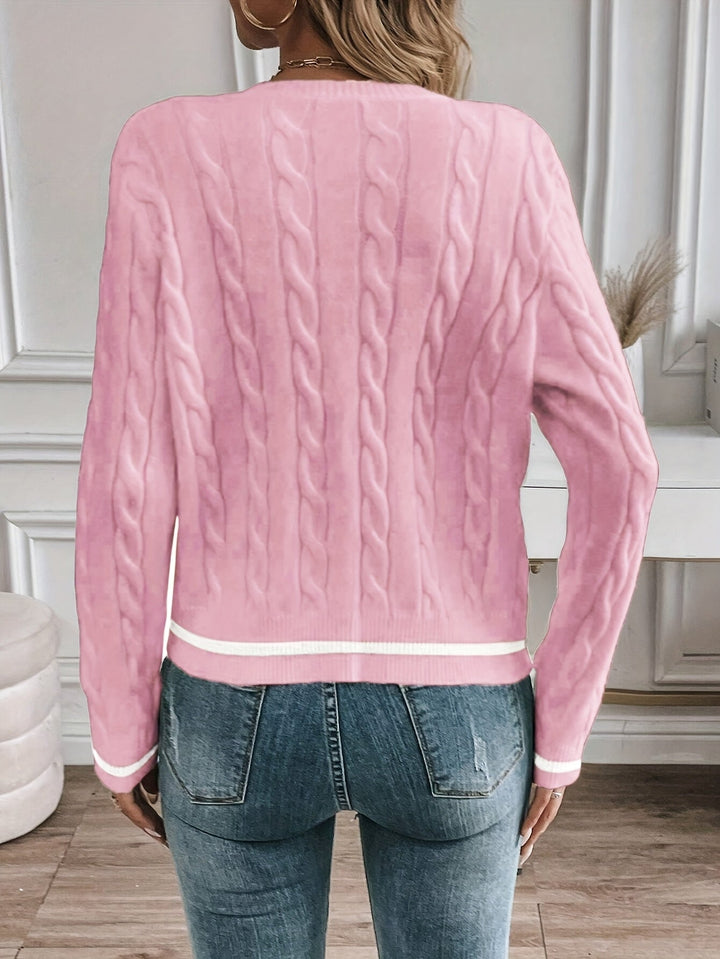 Claire | Damen Strickjacke Zopfmuster