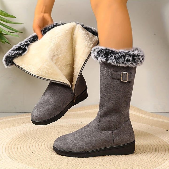 Katherine | Damen Winterstiefel mit Kunstfellbesatz