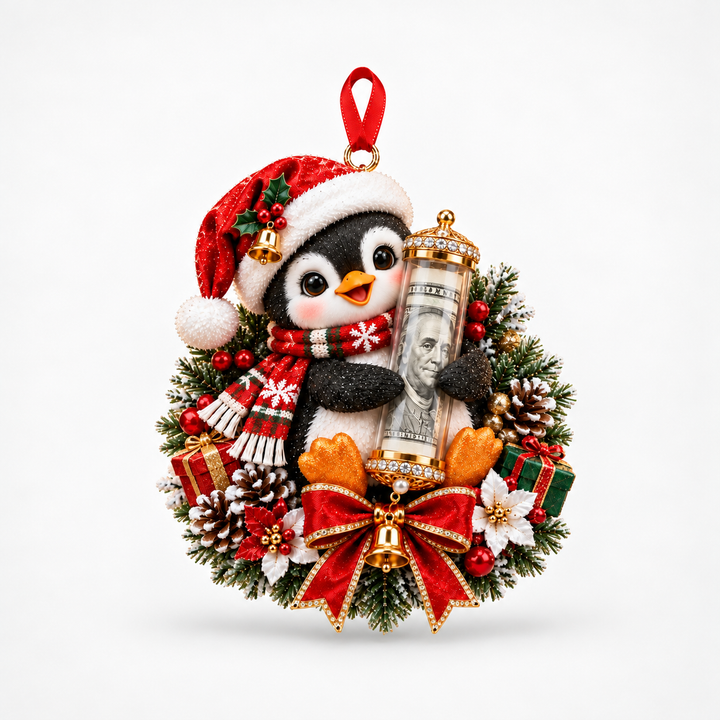 Merrymitts | Plüsch-Weihnachtsornament mit Geldfach