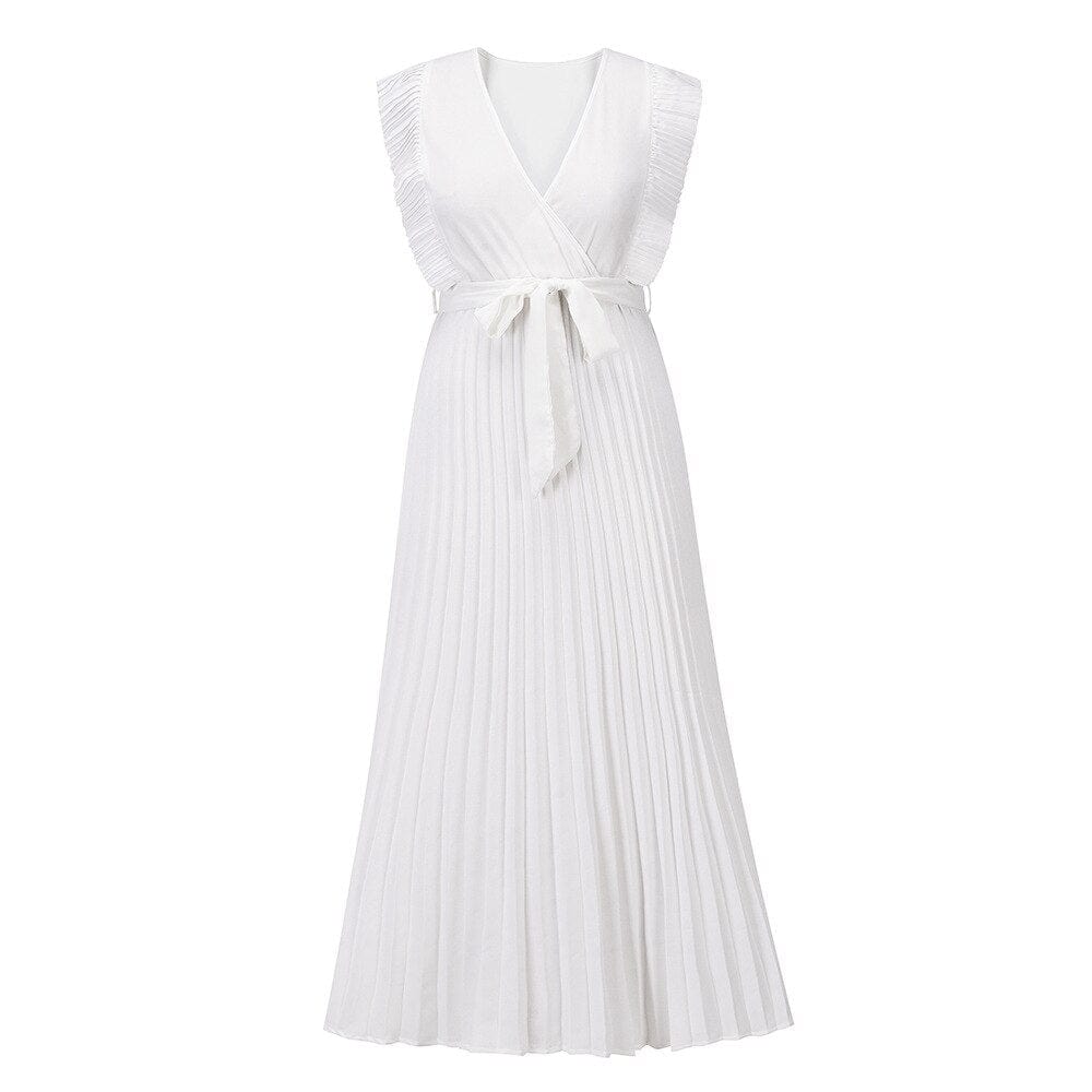 Robe de mariée bohème blanche pour femme – Robe de mariée romantique de plage blanche