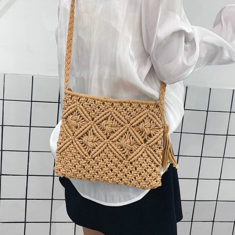Boho Shoulder Bag Women – Handwoven, Summery & Adjustable
