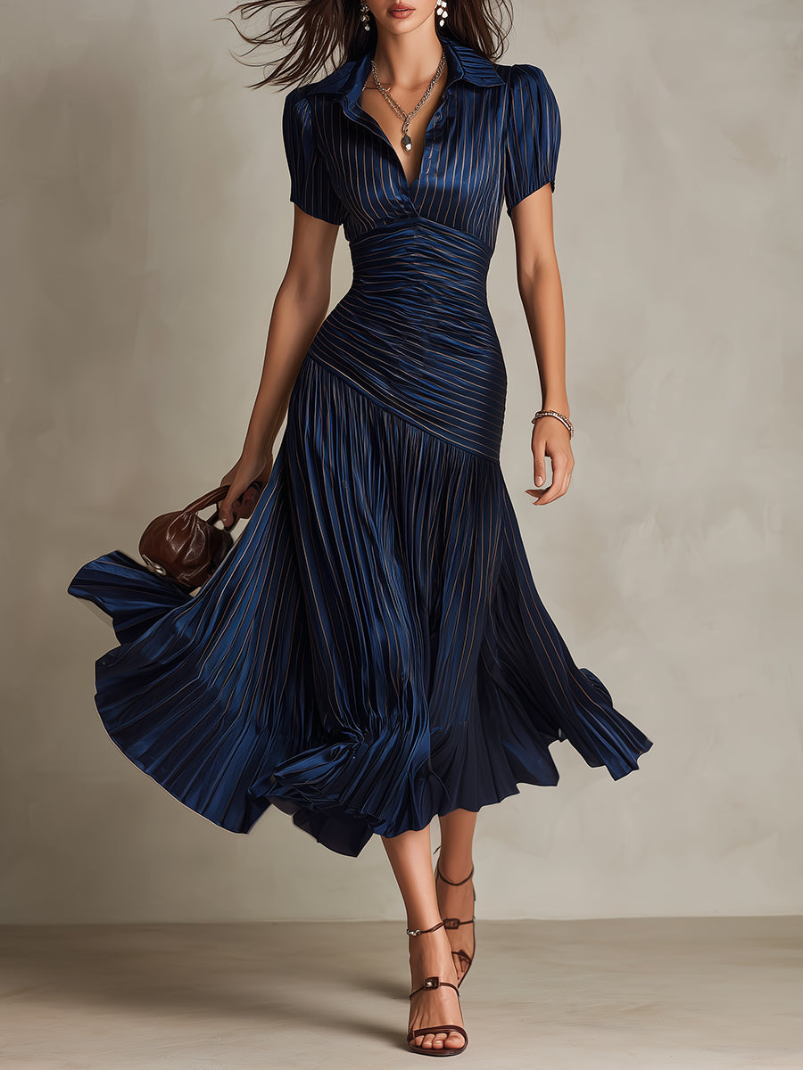Adriana: Elegantes Retro-Midikleid aus Satin für besondere Anlässe 4