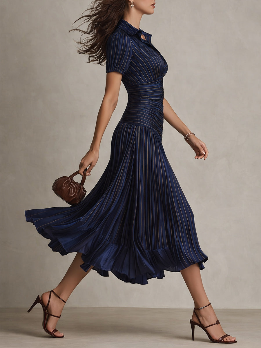 Adriana: Elegantes Retro-Midikleid aus Satin für besondere Anlässe 5