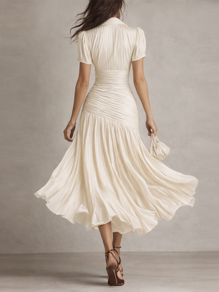 Adriana: Elegantes Retro-Midikleid aus Satin für besondere Anlässe 7