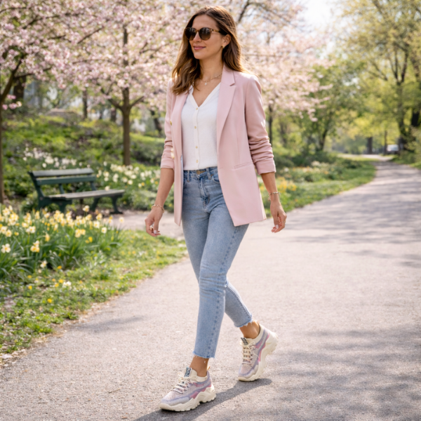 Damen Atmungsaktive Mesh Schnür-Sneaker – Leichte Komfort Walking Schuhe