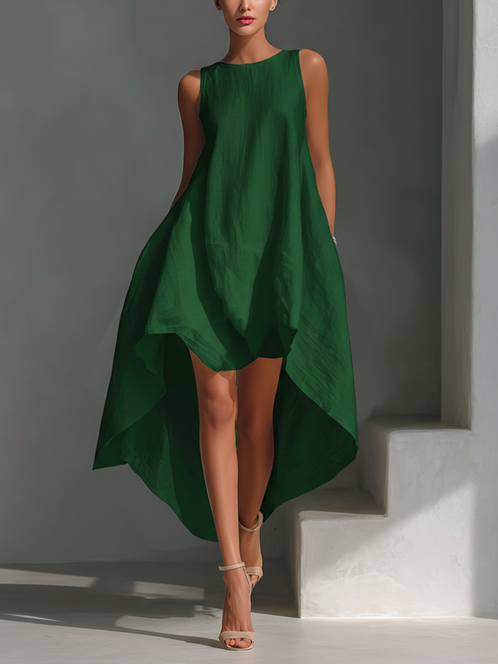 Ärmelloses Leinen-Midikleid: Moderner Look für Sommerliche Anlässe 4