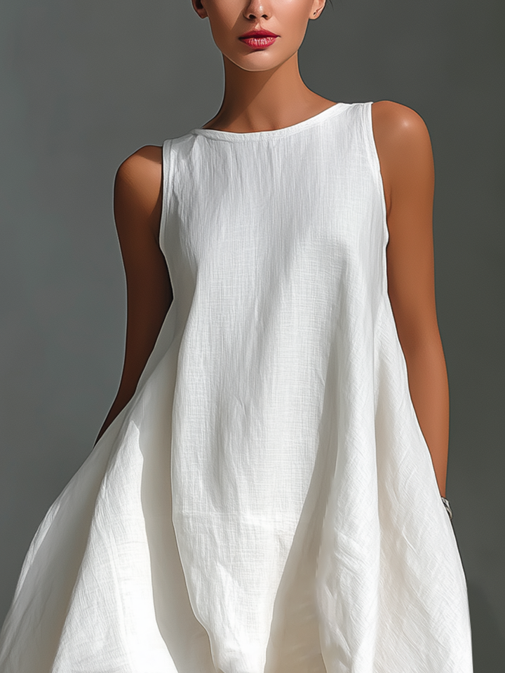 Ärmelloses Leinen-Midikleid: Moderner Look für Sommerliche Anlässe 5