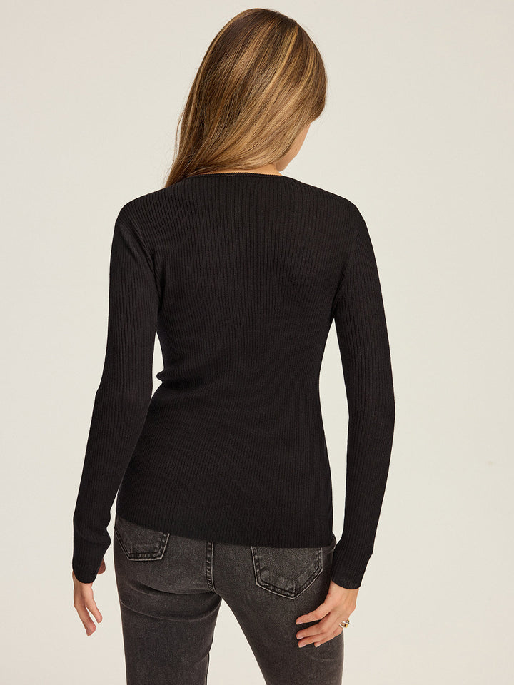 Asymmetric button-down cardigan for women