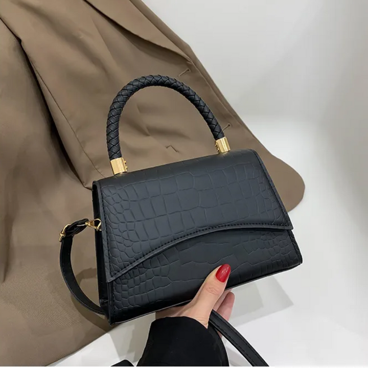Damen Leder Crossbody Midi Tasche – Elegante Alltags Schultertasche