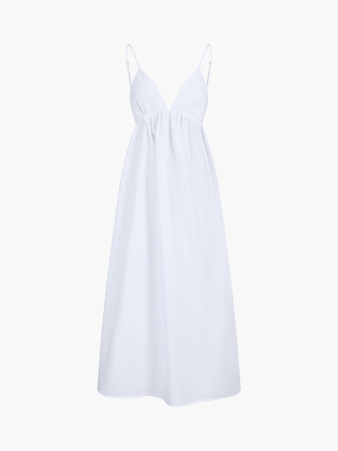 Maxi summer dress made of cotton with open back – Elegant & airy