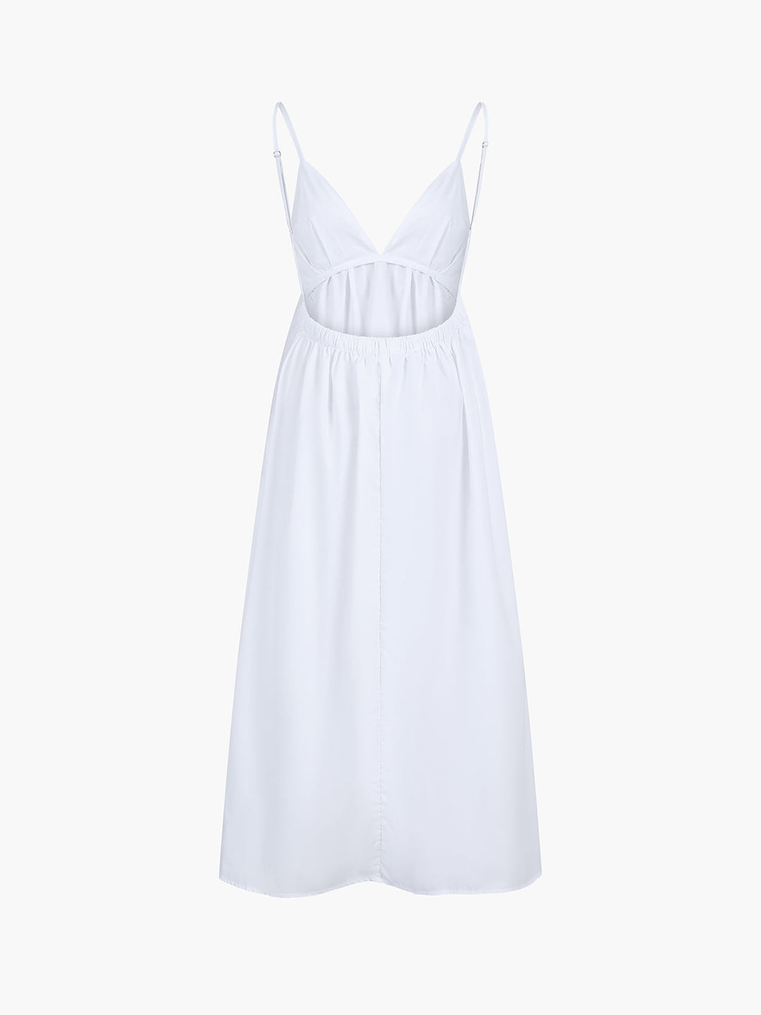 Maxi summer dress made of cotton with open back – Elegant & airy