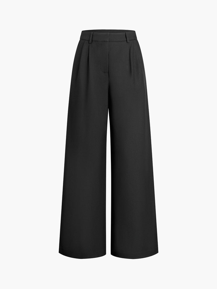 Pantalons larges taille haute pour femmes – Élégants et confortables, sans ceinture
