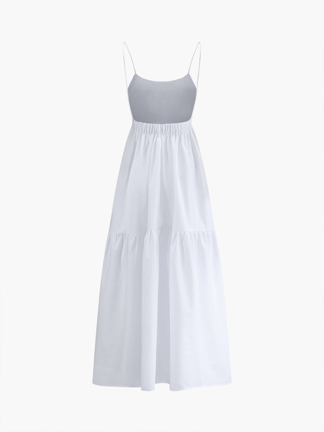 Elegantes Rückenfreies Maxikleid – Ärmellos, Tiefer Ausschnitt