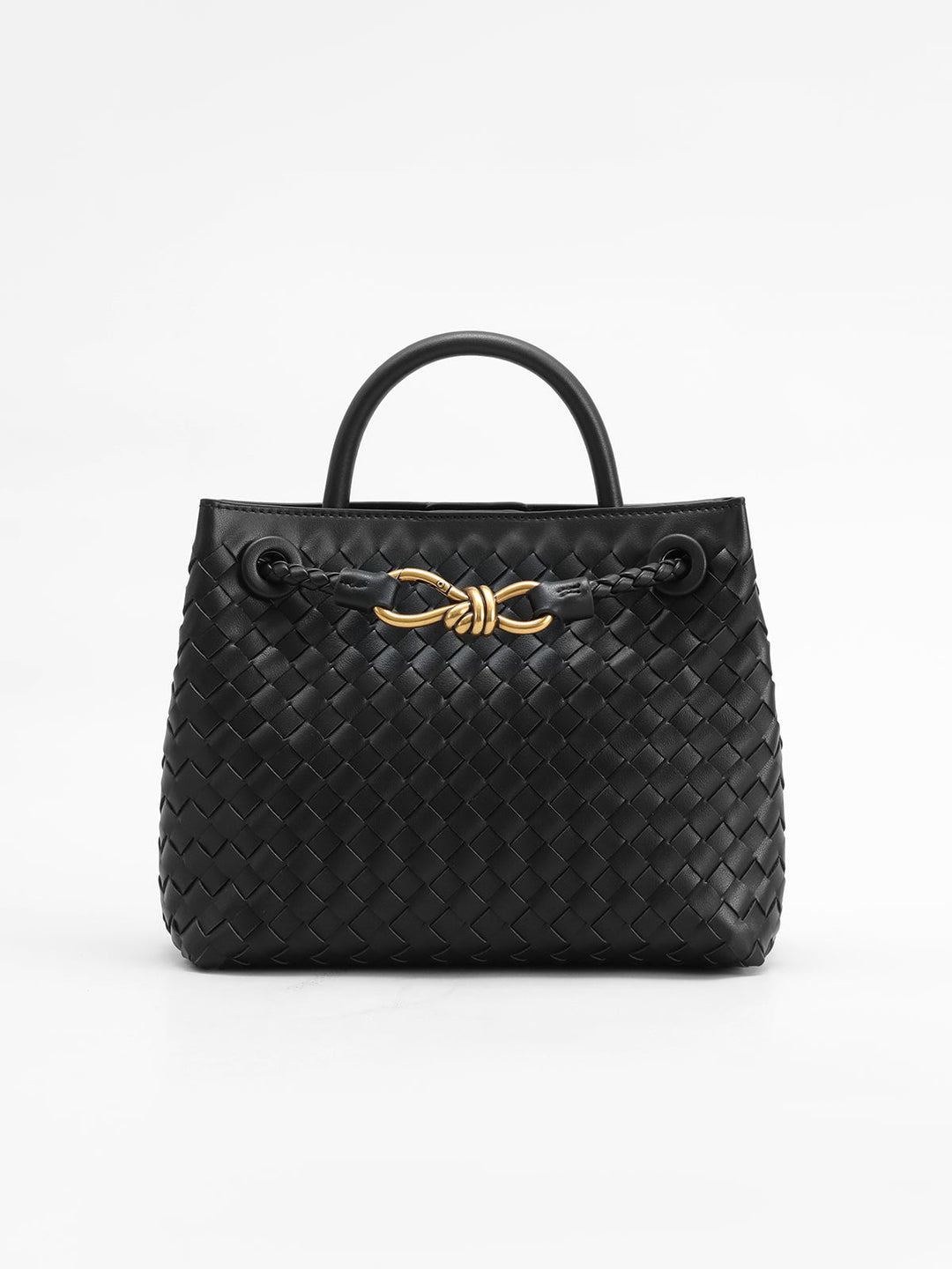 Torebka damska – Elegancka torba z obrotowym zapięciem i paskiem na ramię