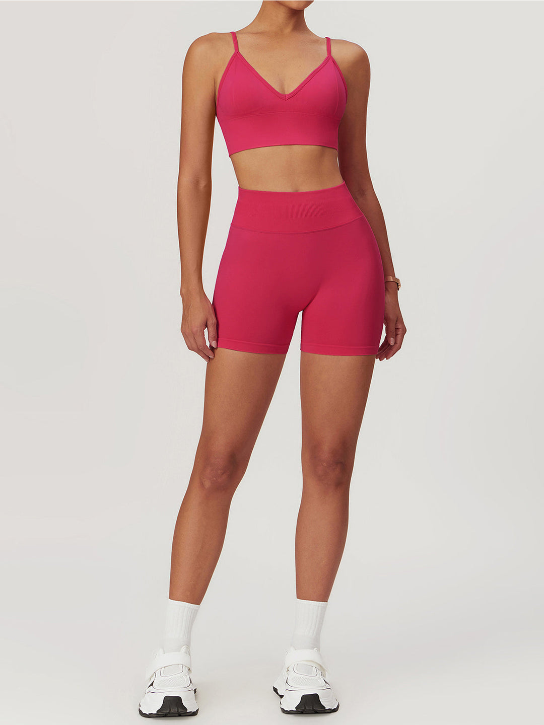 Ensemble de shorts de yoga taille haute – Vêtements de sport liftant les hanches et sculptants