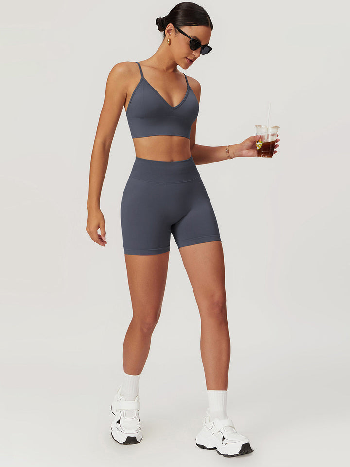 Ensemble de shorts de yoga taille haute – Vêtements de sport liftant les hanches et sculptants