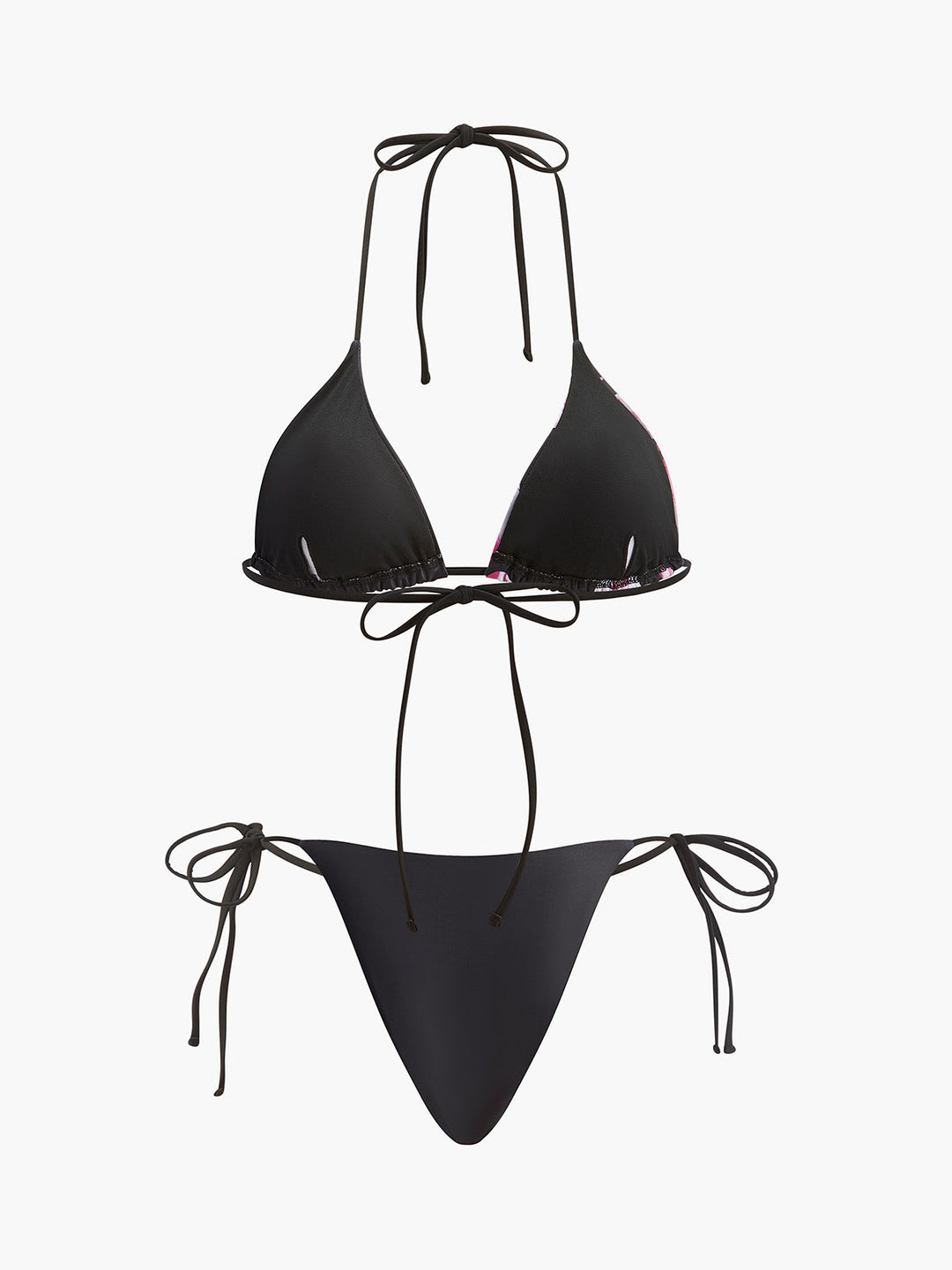 3-piece flower bikini set with mesh skirt – fashionable swimwear