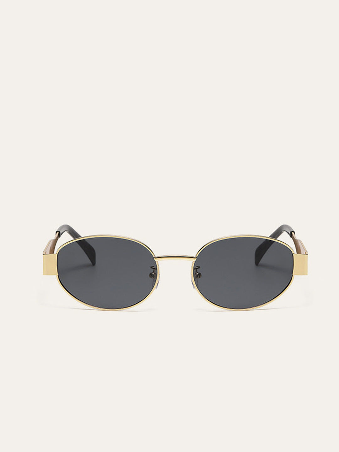 Fashionable oval sunglasses with gold rim – Lightweight & UV protection