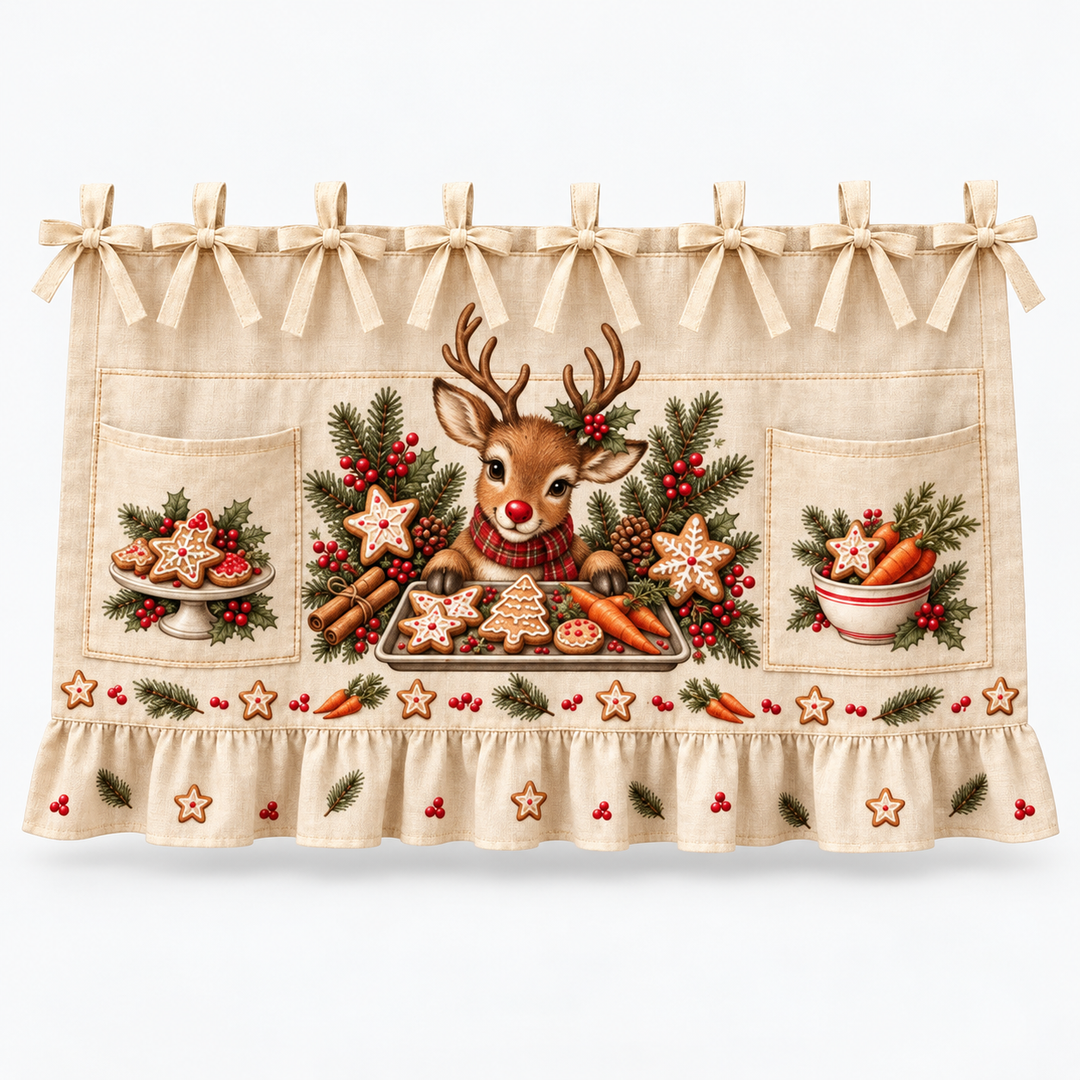 Hearth Holly | Weihnachts-Küchengeräteschürze mit Taschen