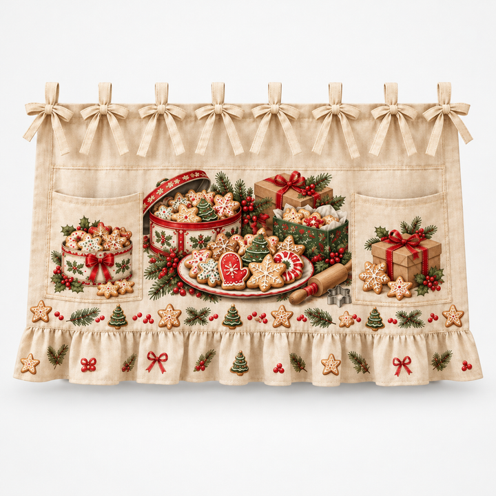 Hearth Holly | Weihnachts-Küchengeräteschürze mit Taschen