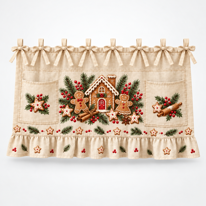 Hearth Holly | Weihnachts-Küchengeräteschürze mit Taschen