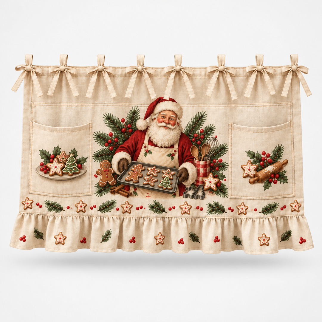 Hearth Holly | Weihnachts-Küchengeräteschürze mit Taschen