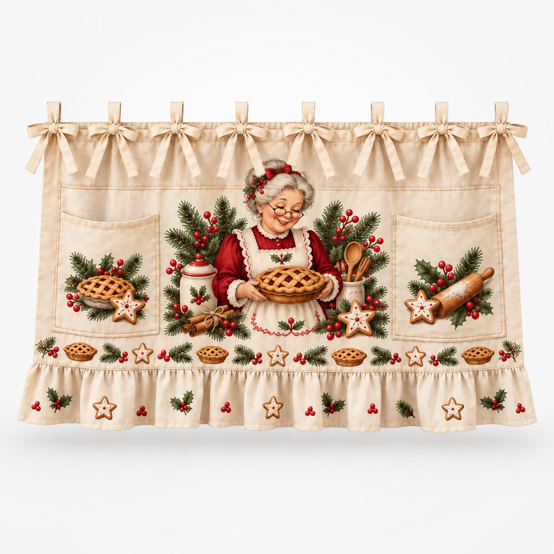 Hearth Holly | Weihnachts-Küchengeräteschürze mit Taschen
