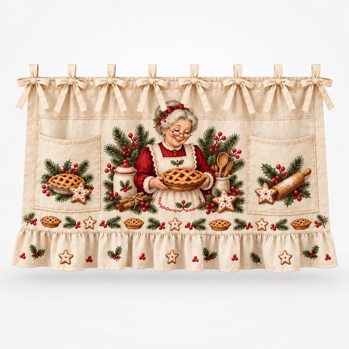 Hearth Holly | Weihnachts-Küchengeräteschürze mit Taschen