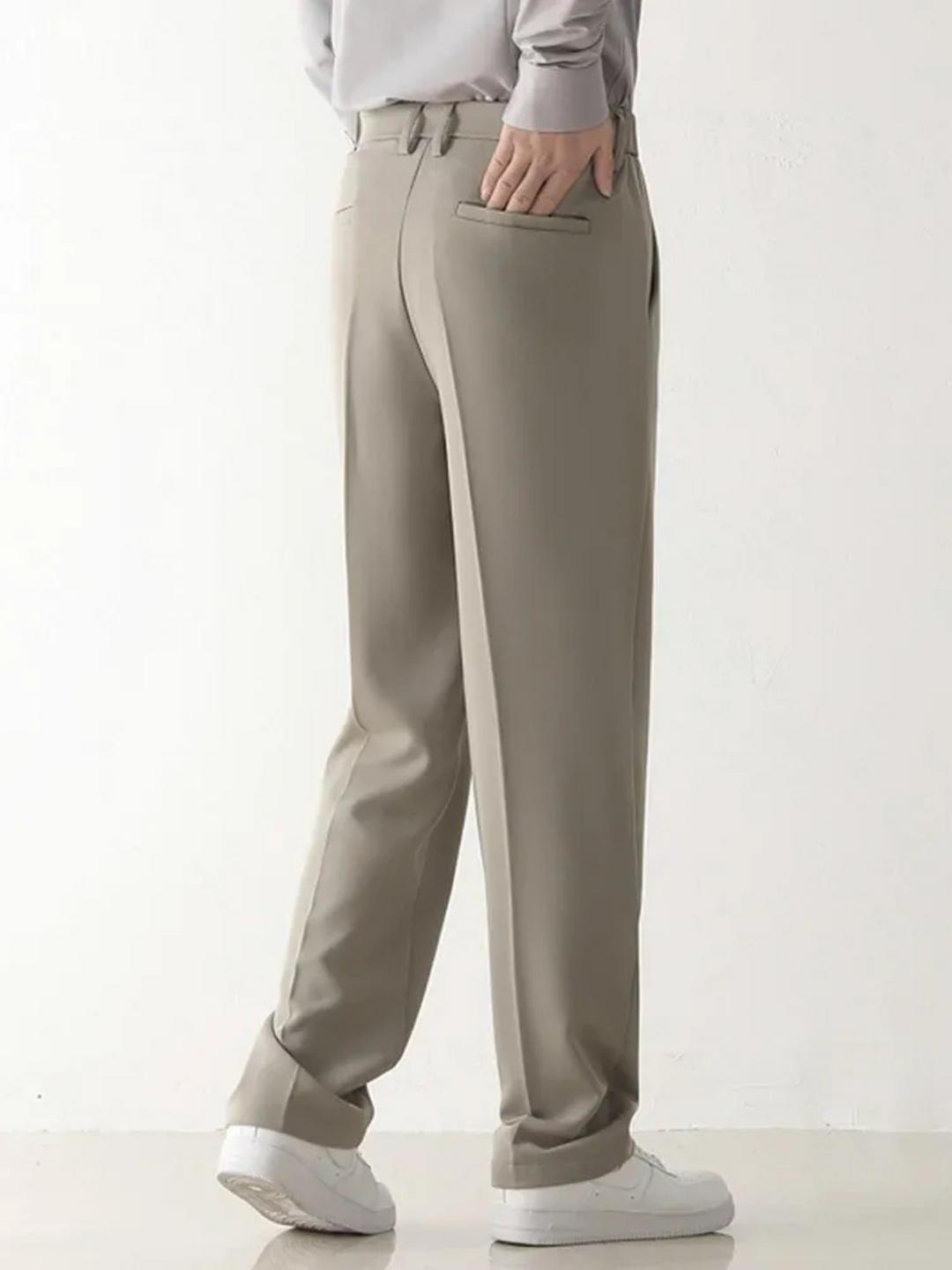 Men's Suit Pants Black - Relaxed Fit for Office and Leisure