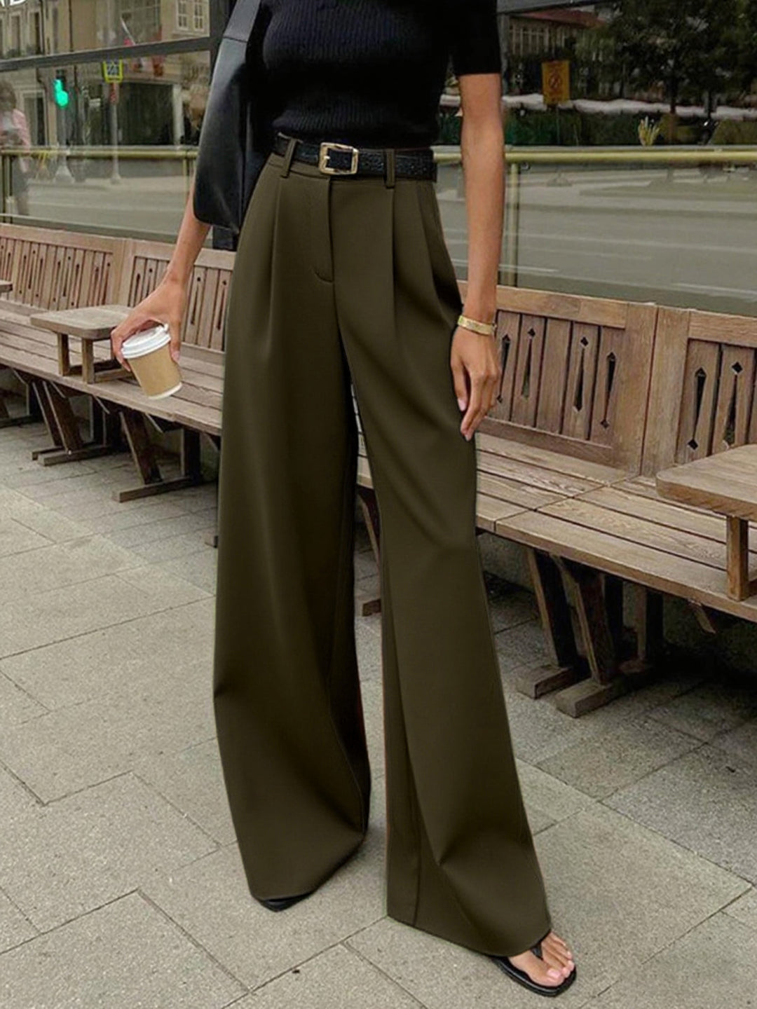 Comfortable Pants Woven Fabric Regular