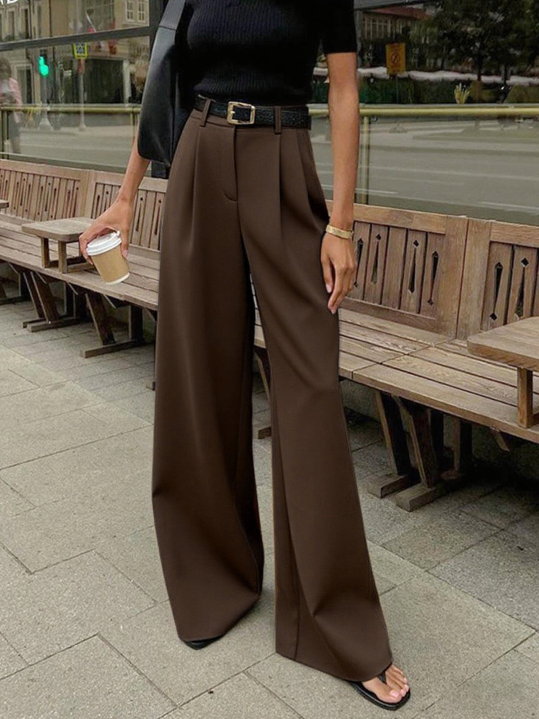 Comfortable Pants Woven Fabric Regular