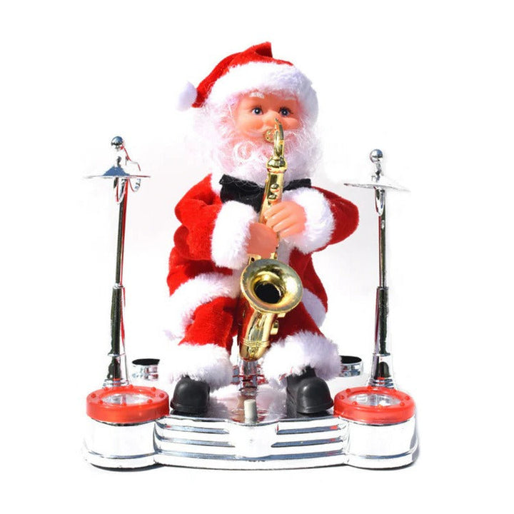 Beweglicher Weihnachtsmann Mit Licht & Sound für Weihnachtsdekoration – 33-38 cm, Innenbereich, Kletter-Spielzeug 3