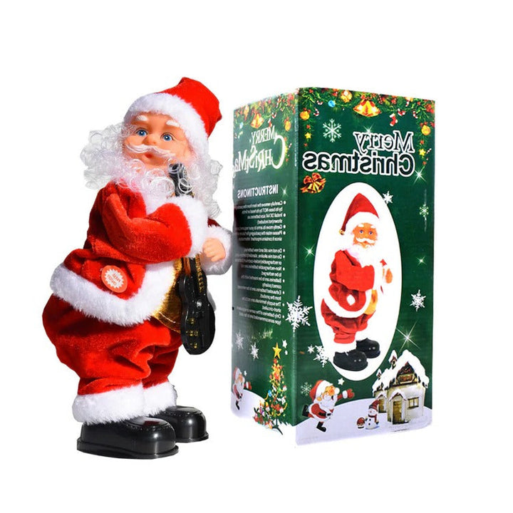 Beweglicher Weihnachtsmann Mit Licht & Sound für Weihnachtsdekoration – 33-38 cm, Innenbereich, Kletter-Spielzeug 6